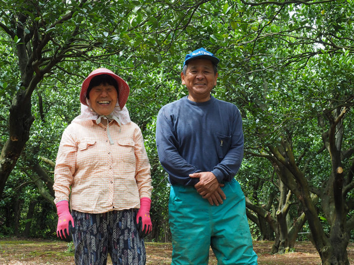 農園にて、日髙真一郎さんとみふ子さんの農作業風景